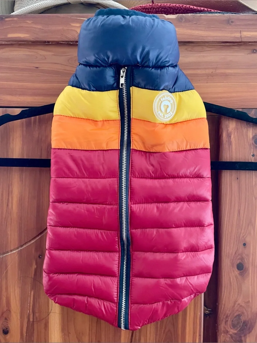 NWOT Fab Dog Colorblock Puffer Vest